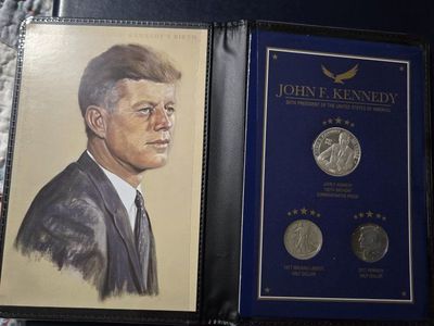 John F. Kennedy Commemorative Proof Half Dollar Set - 1917 Walking Liberty, 2017 Kennedy