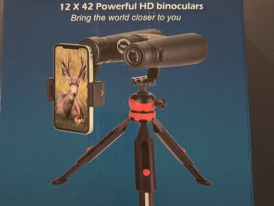 Adorrgon 12x42 Powerful HD Binoculars with Tripod and Phone Adapter
