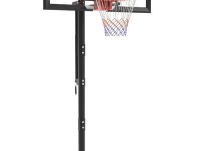 Garvee 54 Inch In Ground Basketball Hoop Outdoor 7.7-10FT Adjustable Height with Crank, in-Gound Basketball Goal System with Sha