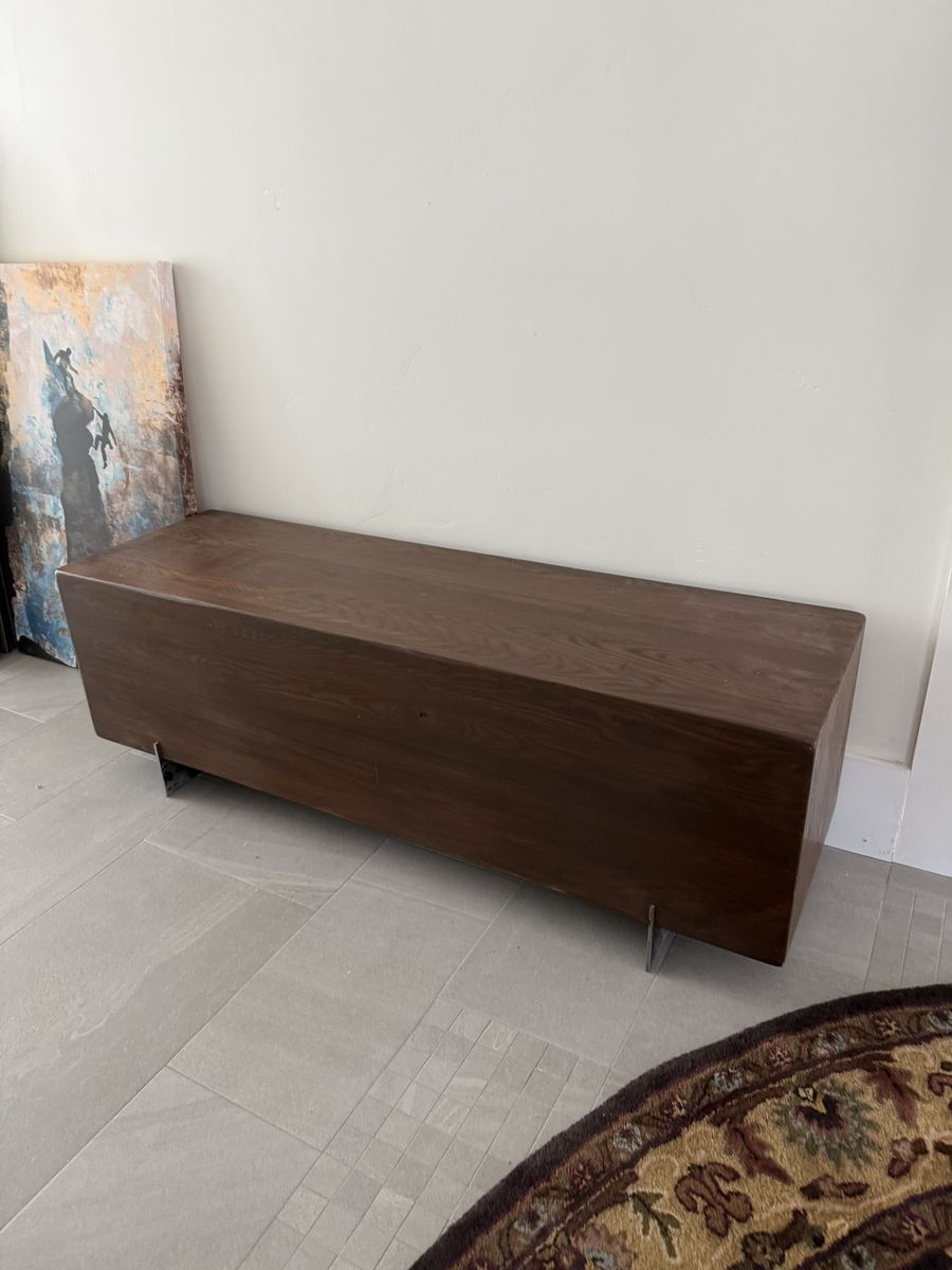 Coffee/Hall Wood Block Table