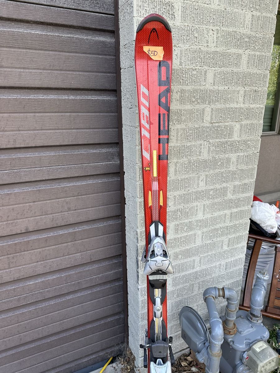 Head i.C180 Downhill Skis with Bindings and Salomon Ski Boots - size 26