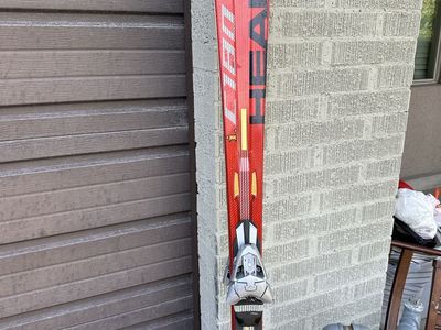 Head i.C180 Downhill Skis with Bindings and Salomon Ski Boots - size 26