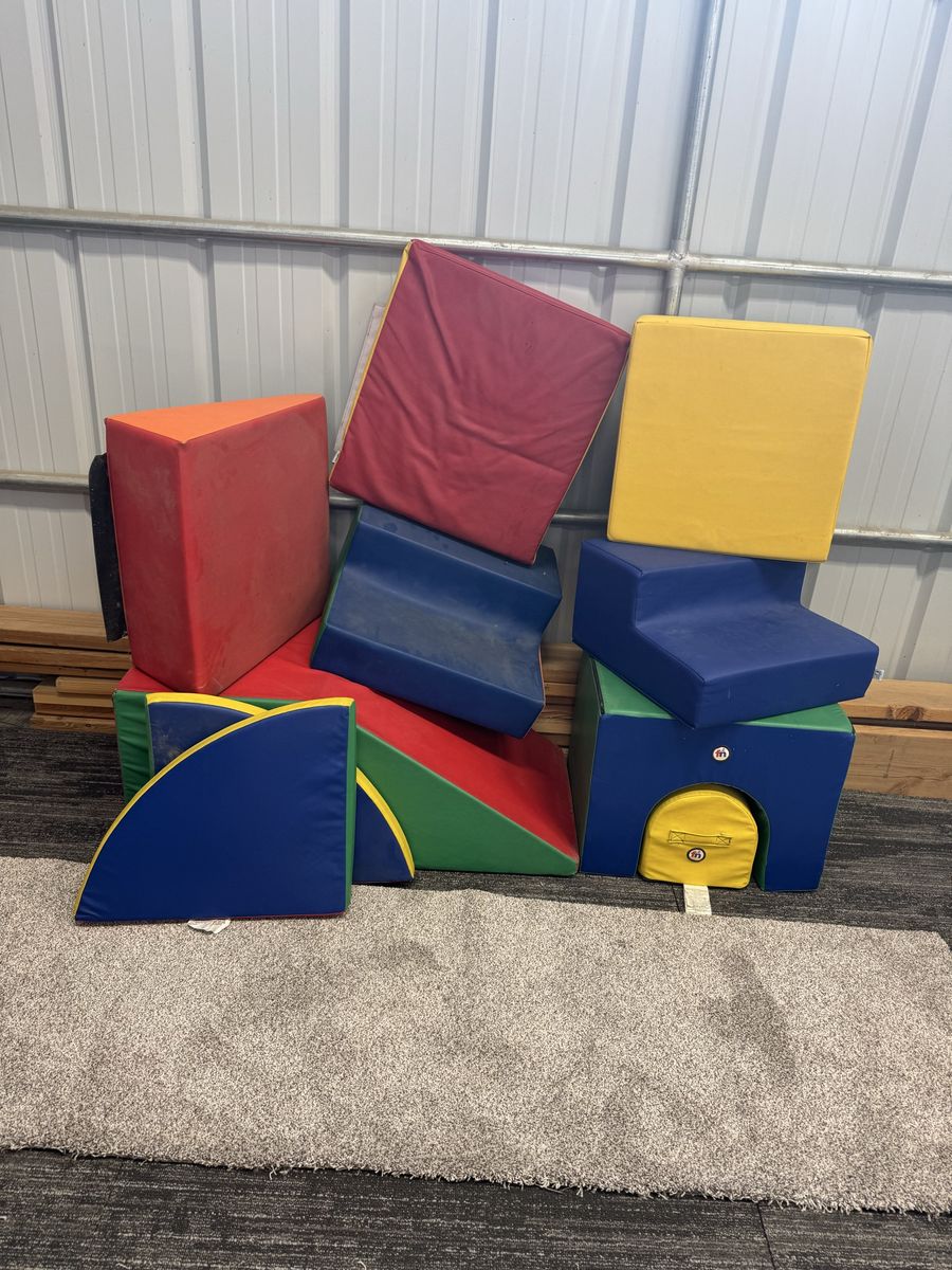 Soft Play Blocks - Colorful Kids Foam Building Set, 12 Pieces