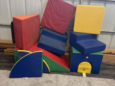 Soft Play Blocks - Colorful Kids Foam Building Set, 12 Pieces