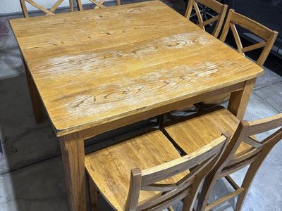 Tall kitchen table with 8 chairs