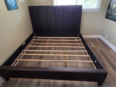 King Size Bed Frame - Leather (Faux)