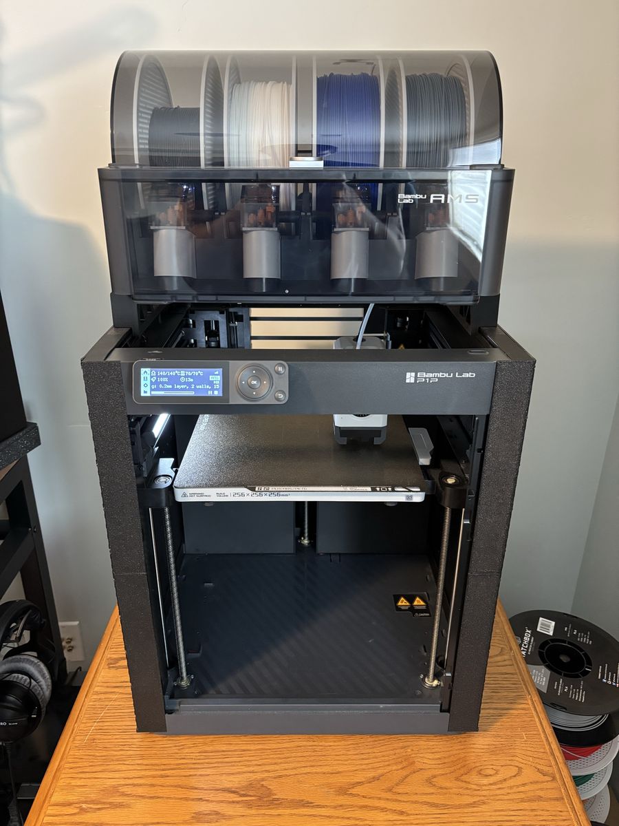 Bambu Lab P1P 3D Printer and AMS Multicolor Print System