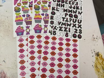 Sticko Everyday Stickers - Cupcakes, Lips, Letters
