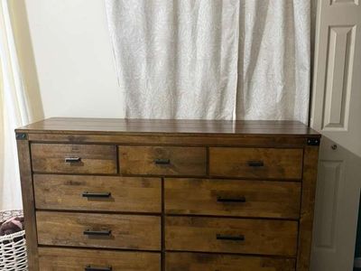Spacious Wooden Dresser with 9 Drawers - Excellent Condition