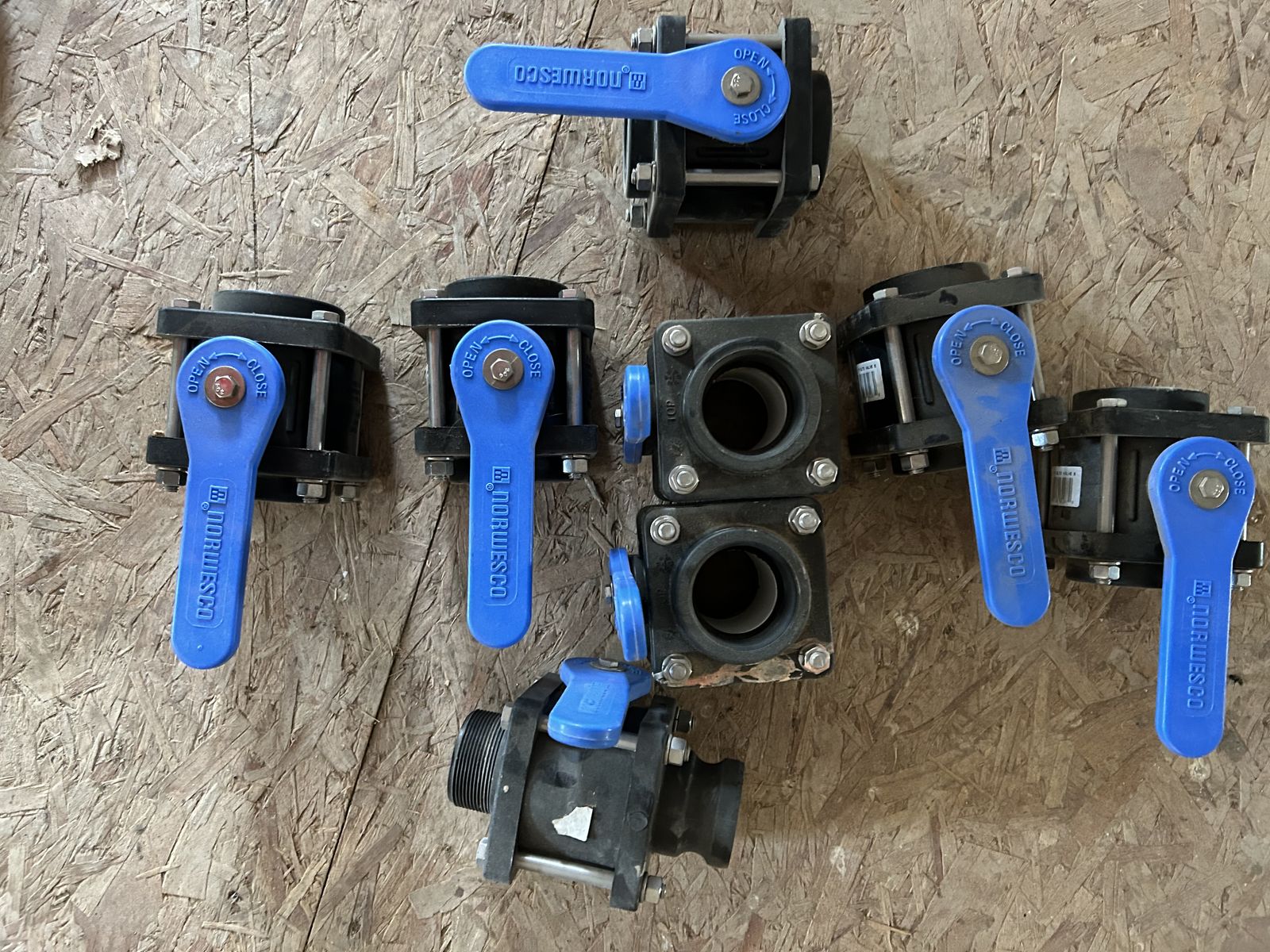 Norwesco 2 Inch Full Port Polypropylene Ball Valves Lot