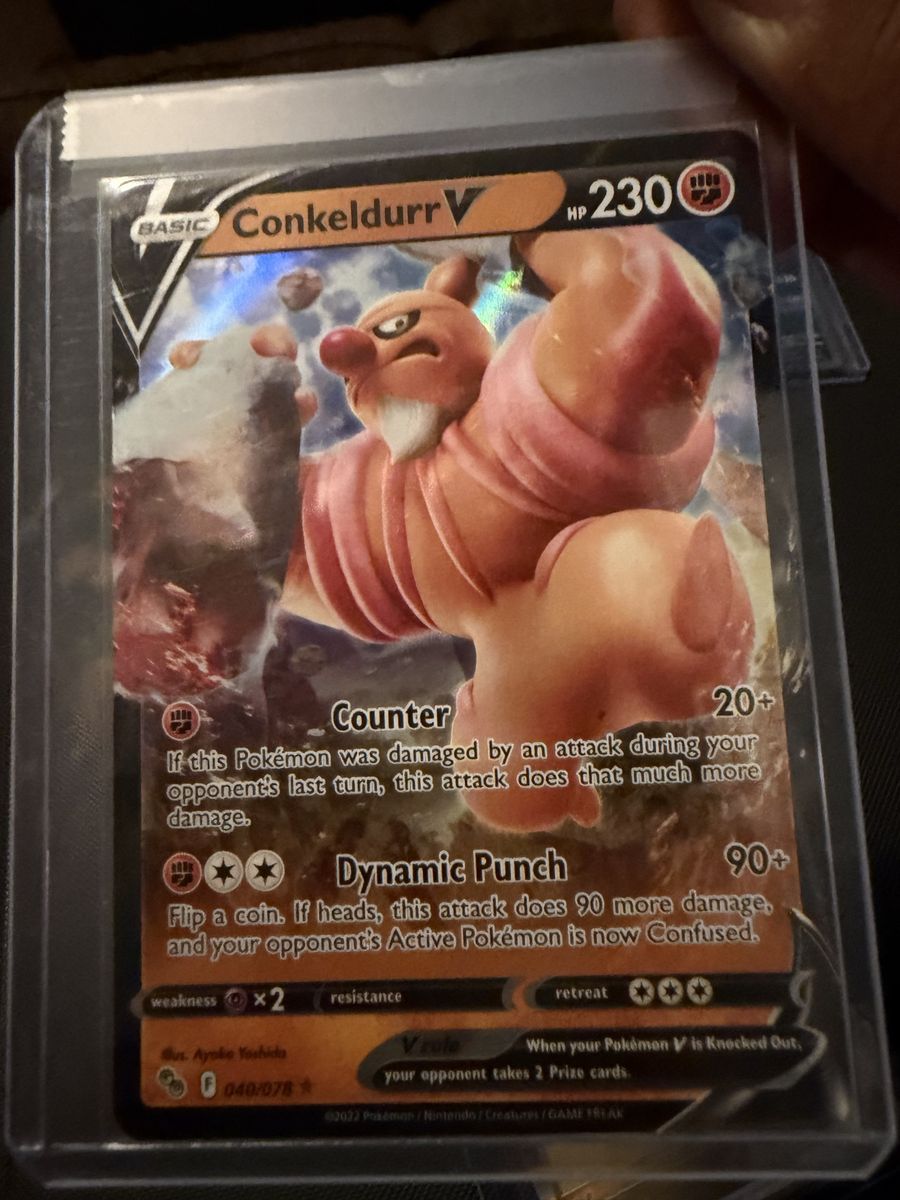 Conkeldurr V 040/078 Pokémon TCG Trading Card Holo Ultra Rare