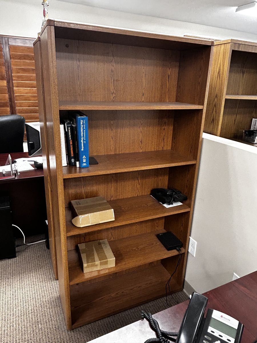 Various Wood Grain Book Shelves
