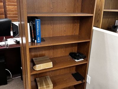 Various Wood Grain Book Shelves
