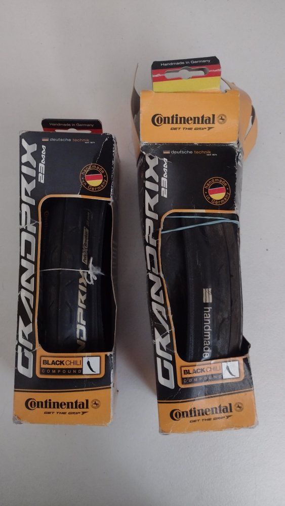 Continental Grand Prix 23-622 (700x23c) Black Chili Compound Road Bike Tires - Pair