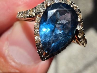 Authentic Le Vian Natural Topaz Ring – 14K Strawberry Gold – Size 9