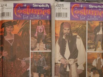 Simplicity Uncut Men & Women Costume Patterns