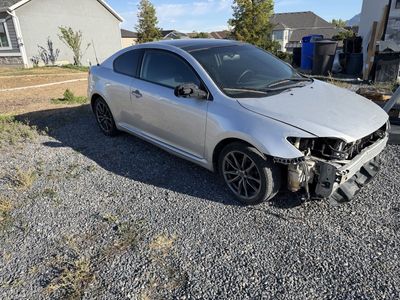 Silver Scion TC 2-Door Coupe Project Car with Front End Damage