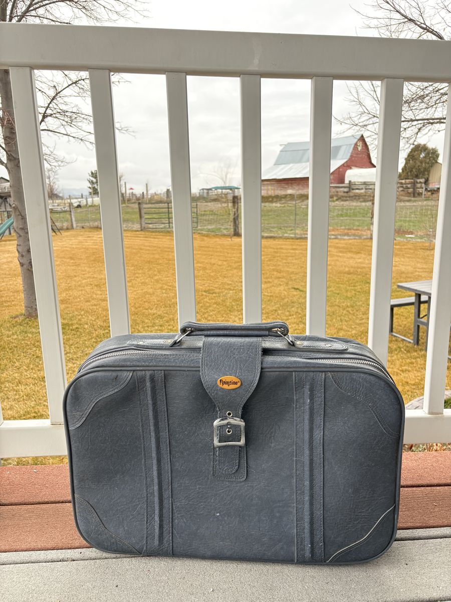 Vintage Blue Flyingtjme Suitcase