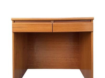 Mid-Century Modern Teak Wood Writing Desk with 2 Drawers