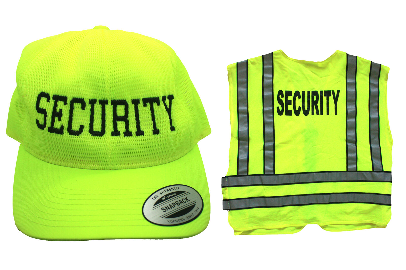 Hi-Vis SECURITY Reflective Vest and Hat
