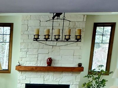 Mountain Style Wrought Iron 5-Light Candle Chandelier