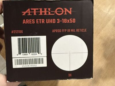 Athlon Ares ETR 3-18x50 With Mount
