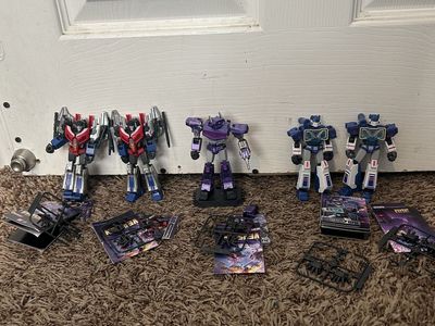 Transformers One Wave 2 Blokees Galaxy Class Starscream, Shockwave, and Soundwave (2x).