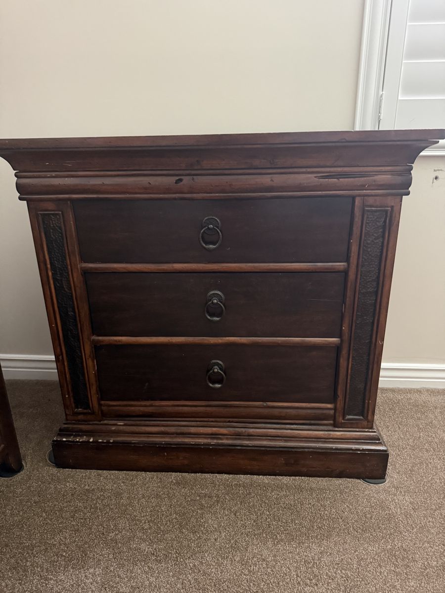 Dark Wood Wooden Dresser