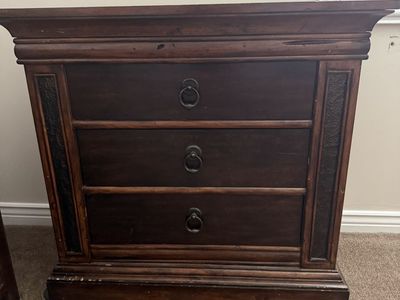 Dark Wood Wooden Dresser