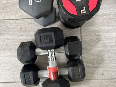 5 - Dumbbell Weight 10 Lb, 15Lb & 12Lb.