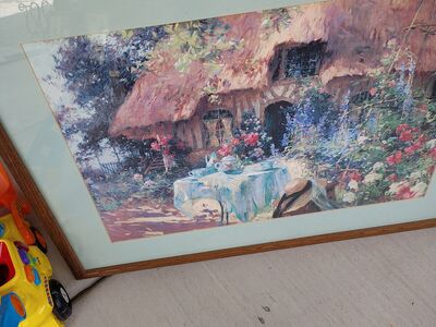 Pictures, frames, mirror, brand new shadow box, misc