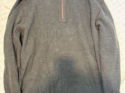 Reversible Tommy Bahama Reversible 1/4 Zip Pullover Sweater Men's Large - Gray/Brown