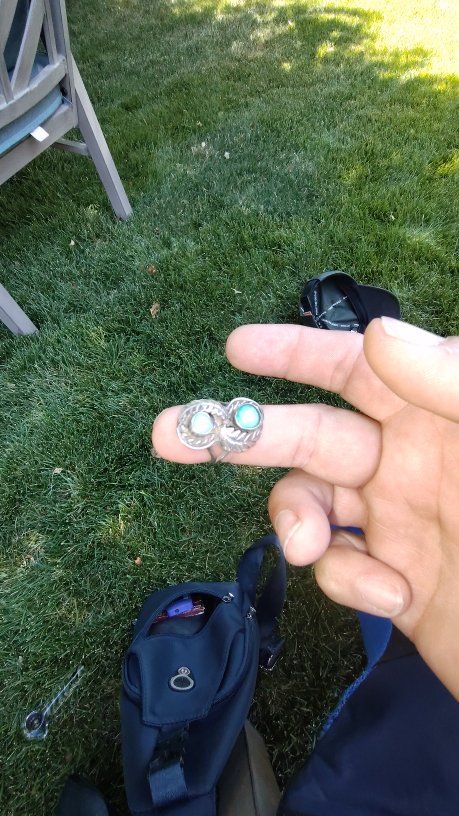 leaf design turquoise ring