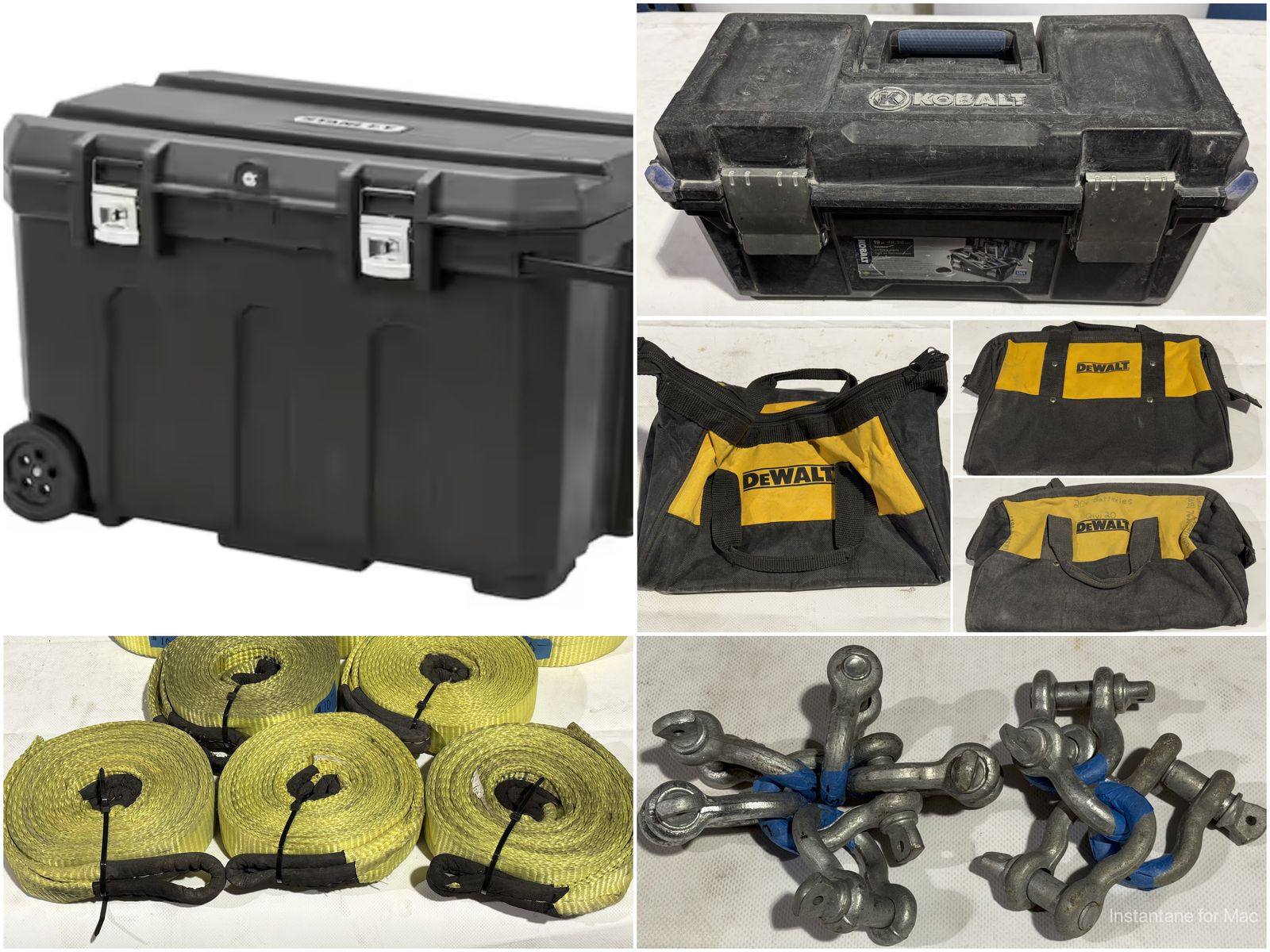 Tool Storage & Material Handling Items - Rolling Chests, Hand Boxes, Tool Bags, Straps, Casters, Handles, etc.
