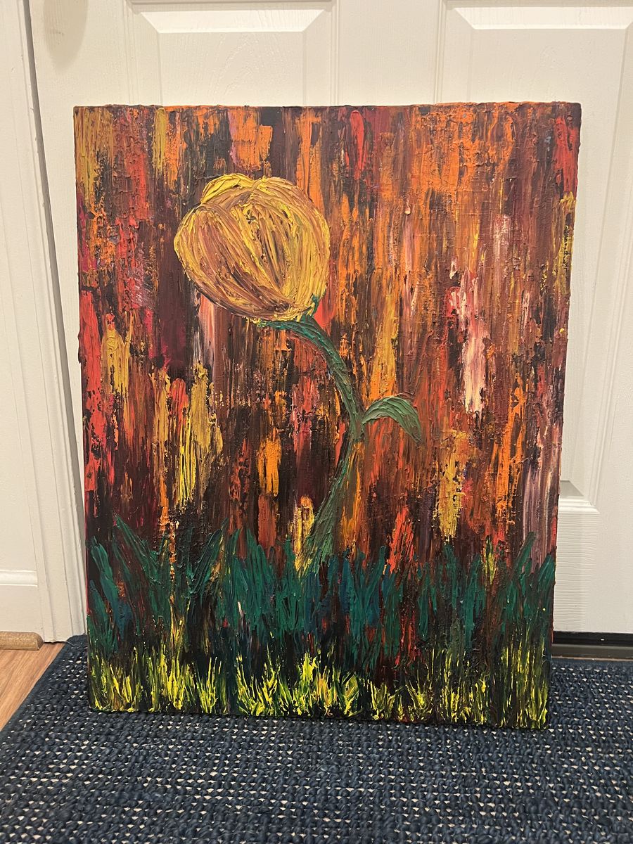 beautiful tulip painting .
