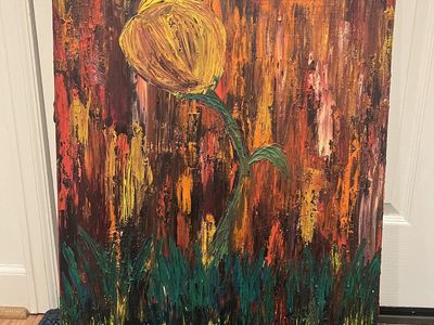 beautiful tulip painting .