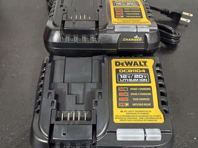 2-DeWalt DCB1104 12V/20V MAX Lithium Ion 4 Amp Battery Chargers