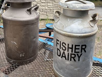 Vintage Antique 10 Gallon Milk Cans
