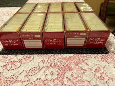 Vintage Antique Airequipt Automatic Slide Changer set 10 Magazines Holds 36 each