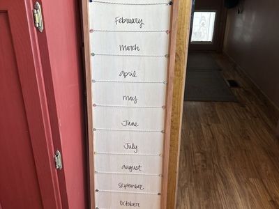 Wooden Monthly Birthday & Anniversary Family Calendar Hanging Wall Display