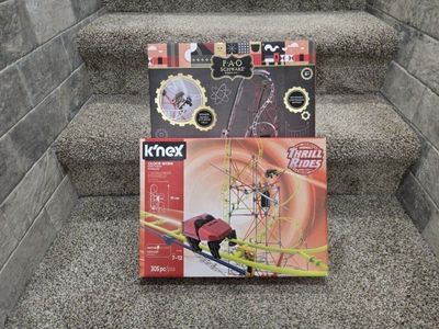 2 boxes of K'nex roller coaster parts