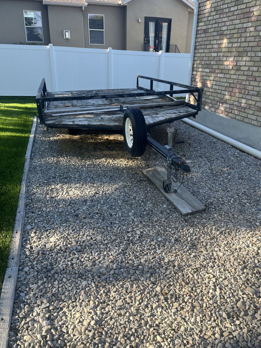Utility Trailer - Flatbed with Side Rails, Perfect for Hauling, Used