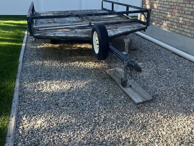 Utility Trailer - Flatbed with Side Rails, Perfect for Hauling, Used