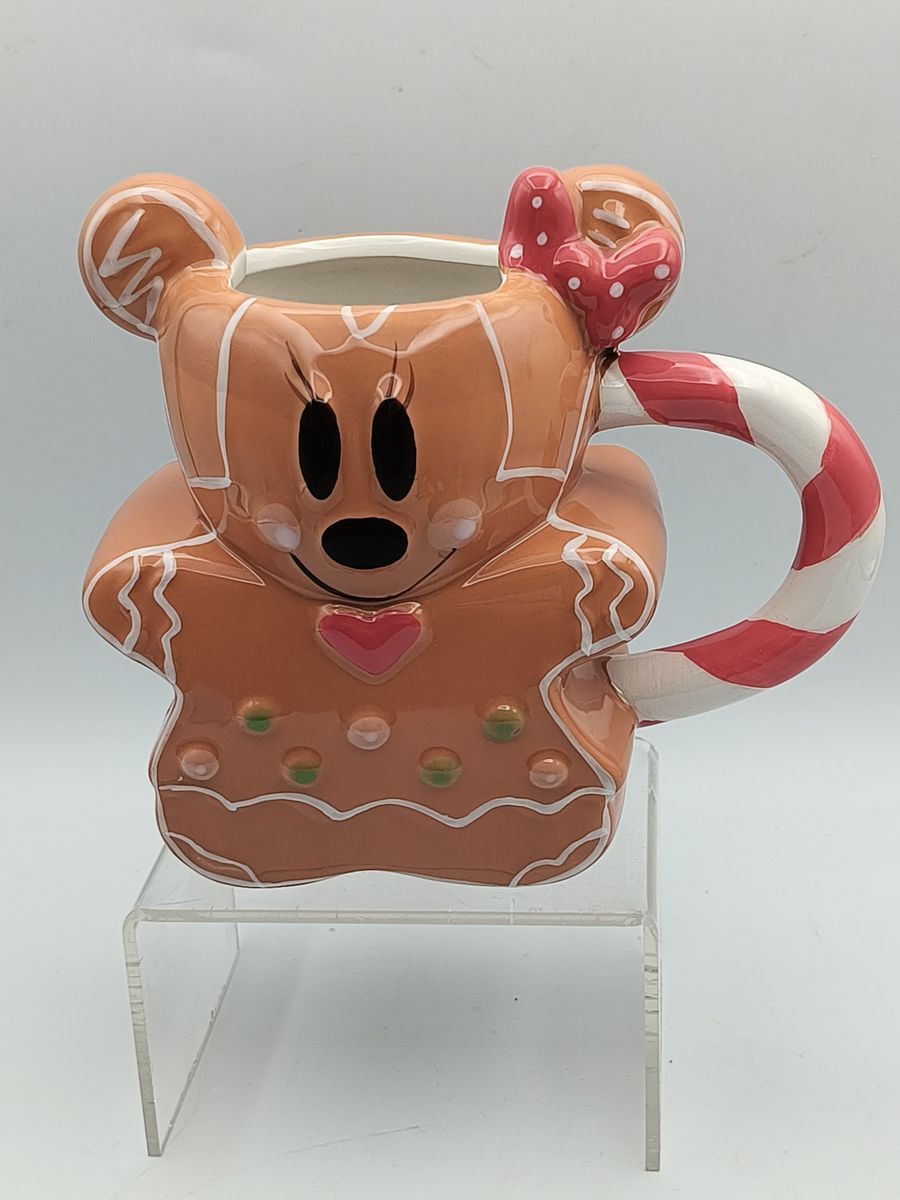 5 1/2" T Gingerbread & Candy Cane Minnie Mouse Mug~Disney Collectible Christmas