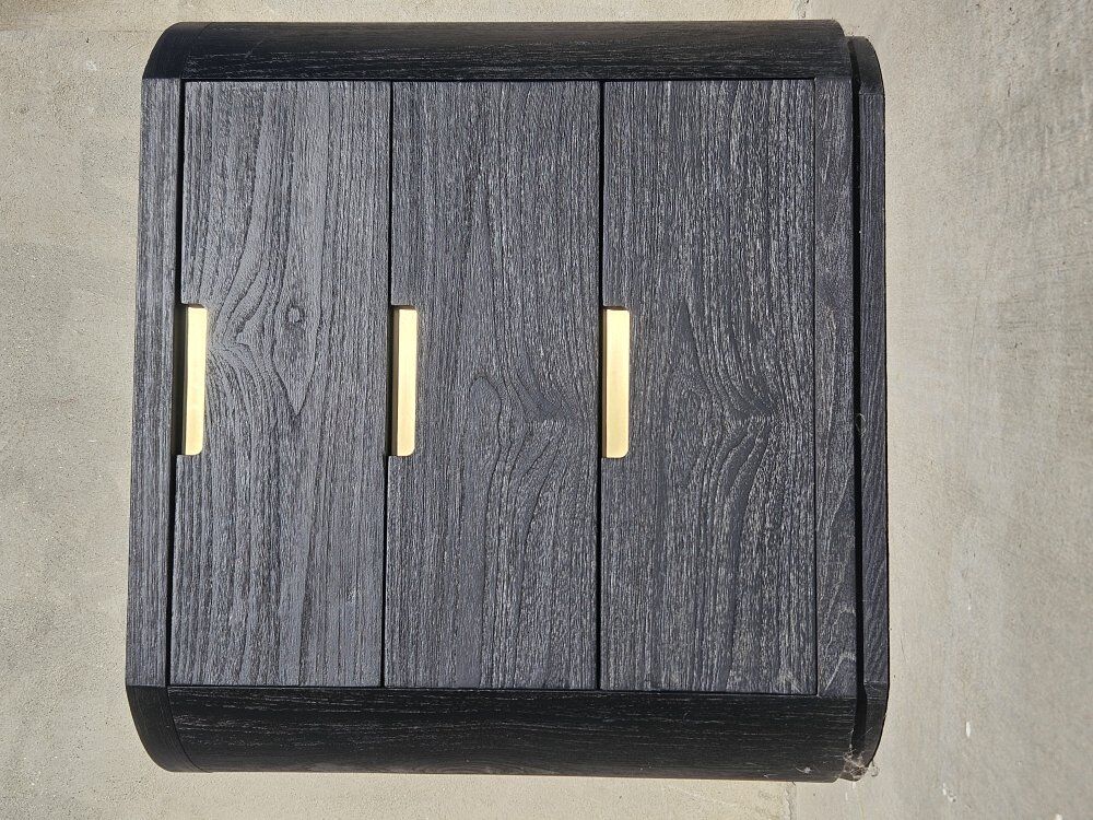 Black and Brass Brownstone Nightstands