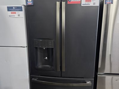 GE Counter Depth French Door Fridge — Black Slate Finish, 36 Inch, 22.1 Cu Ft, Brand New