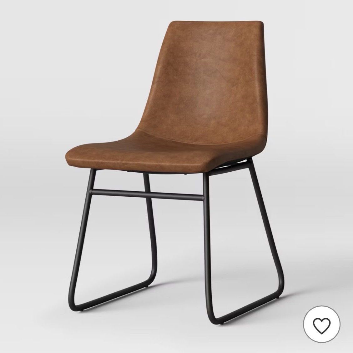 Bowden Faux Leather Dining Chairs with Black Legs Caramel from target (set of 6)
