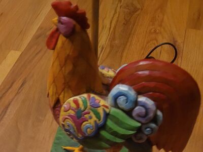 Jim Shore Rooster Lamp collectible ..no shade