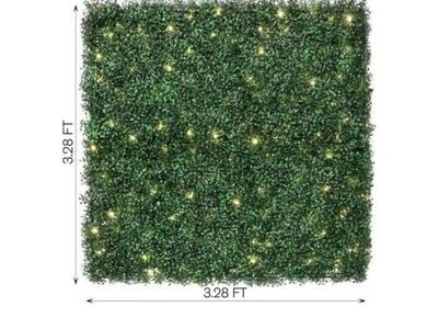 New artificial surface grass hedge panel wi lights