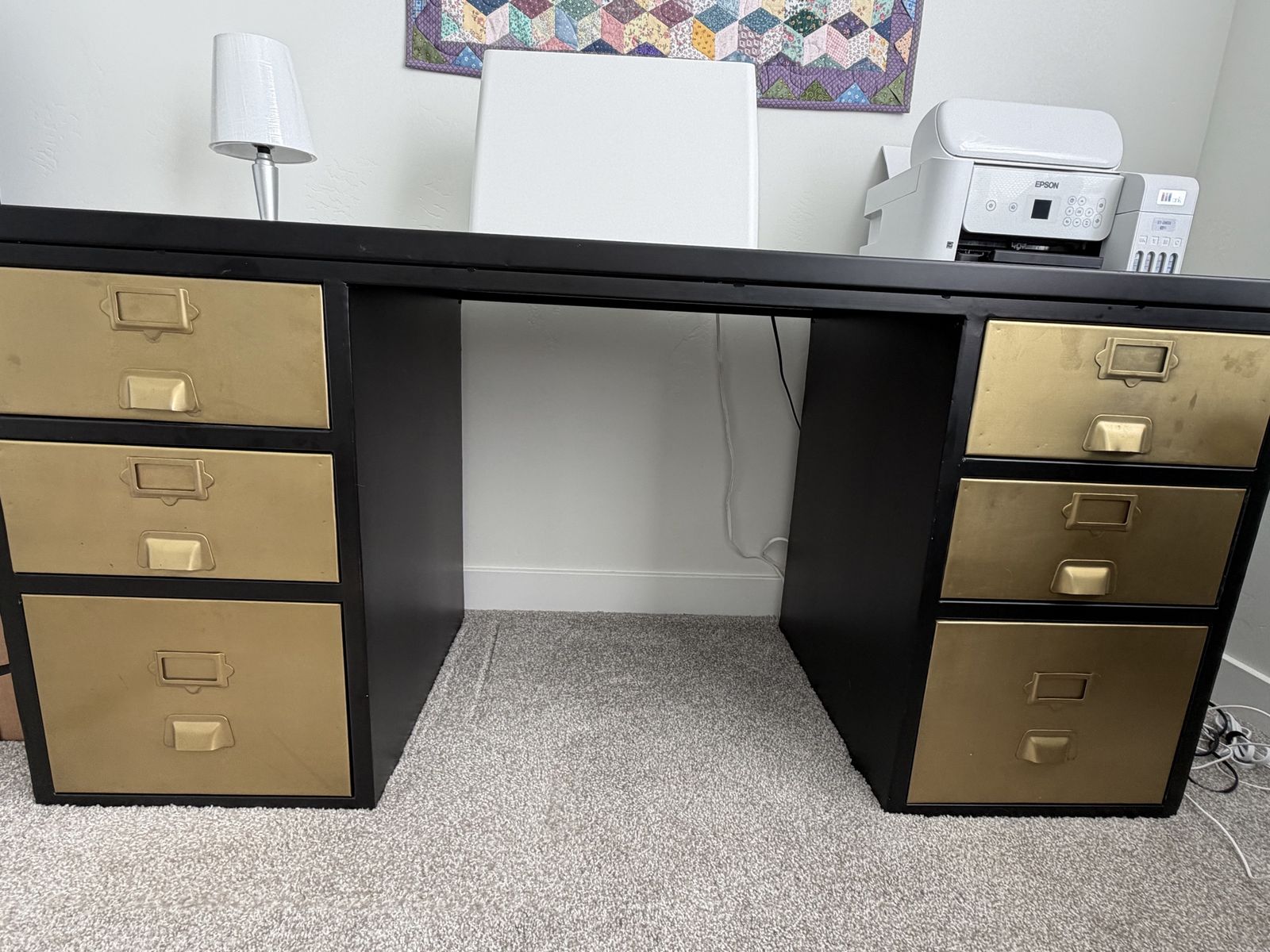 Gorgeous Black and Gold Desk